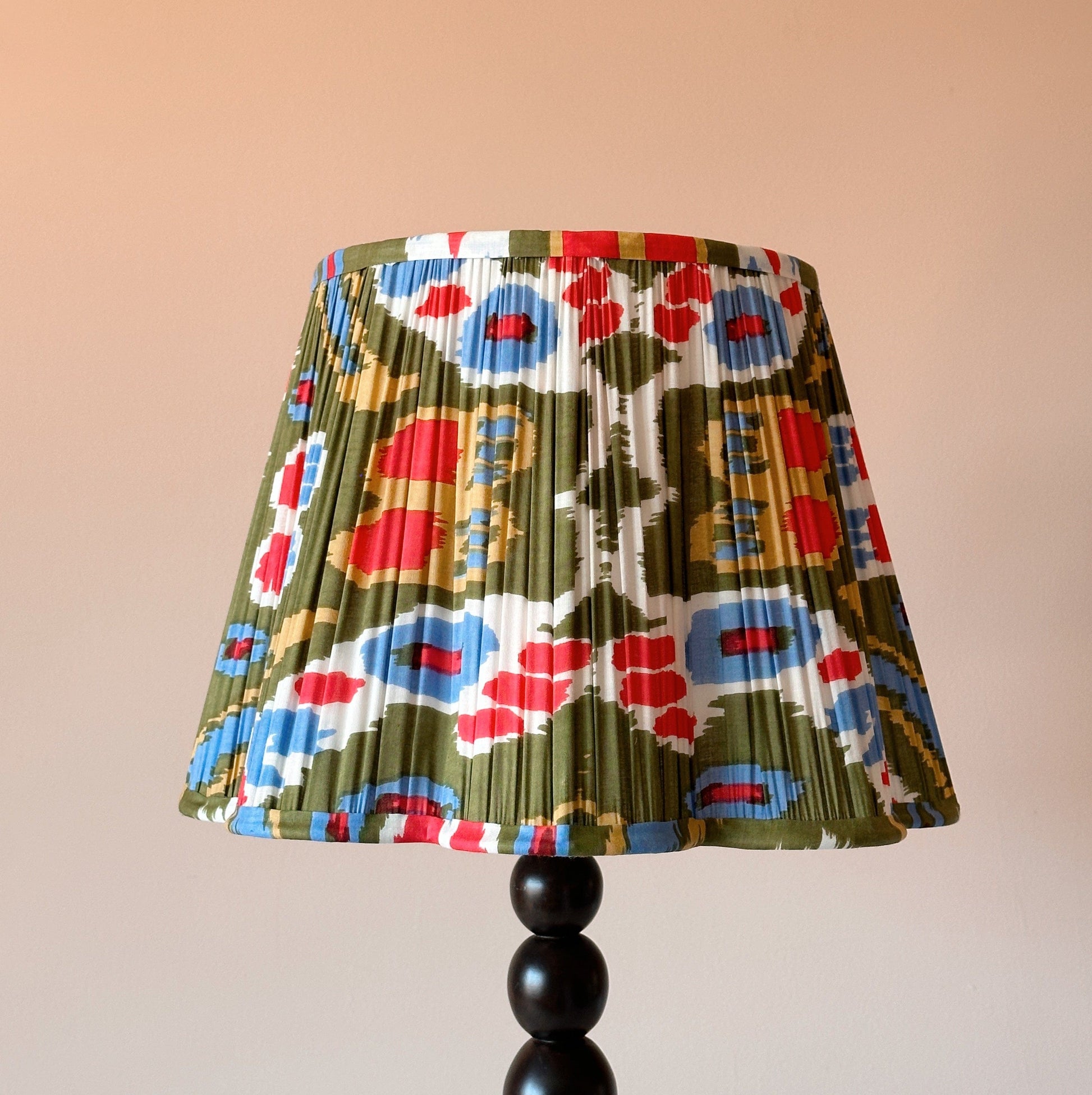 Empire Scalloped Lampshade - Moss Multi