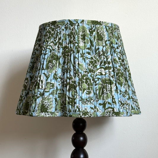 Empire/Scalloped Scalloped Lampshade - Pesto Flowers on Sky