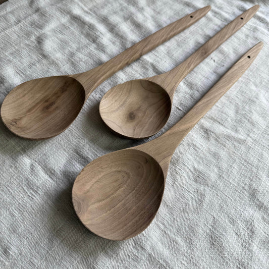 Kitchenalia Serving Spoon - Walnut Long Handle 25247