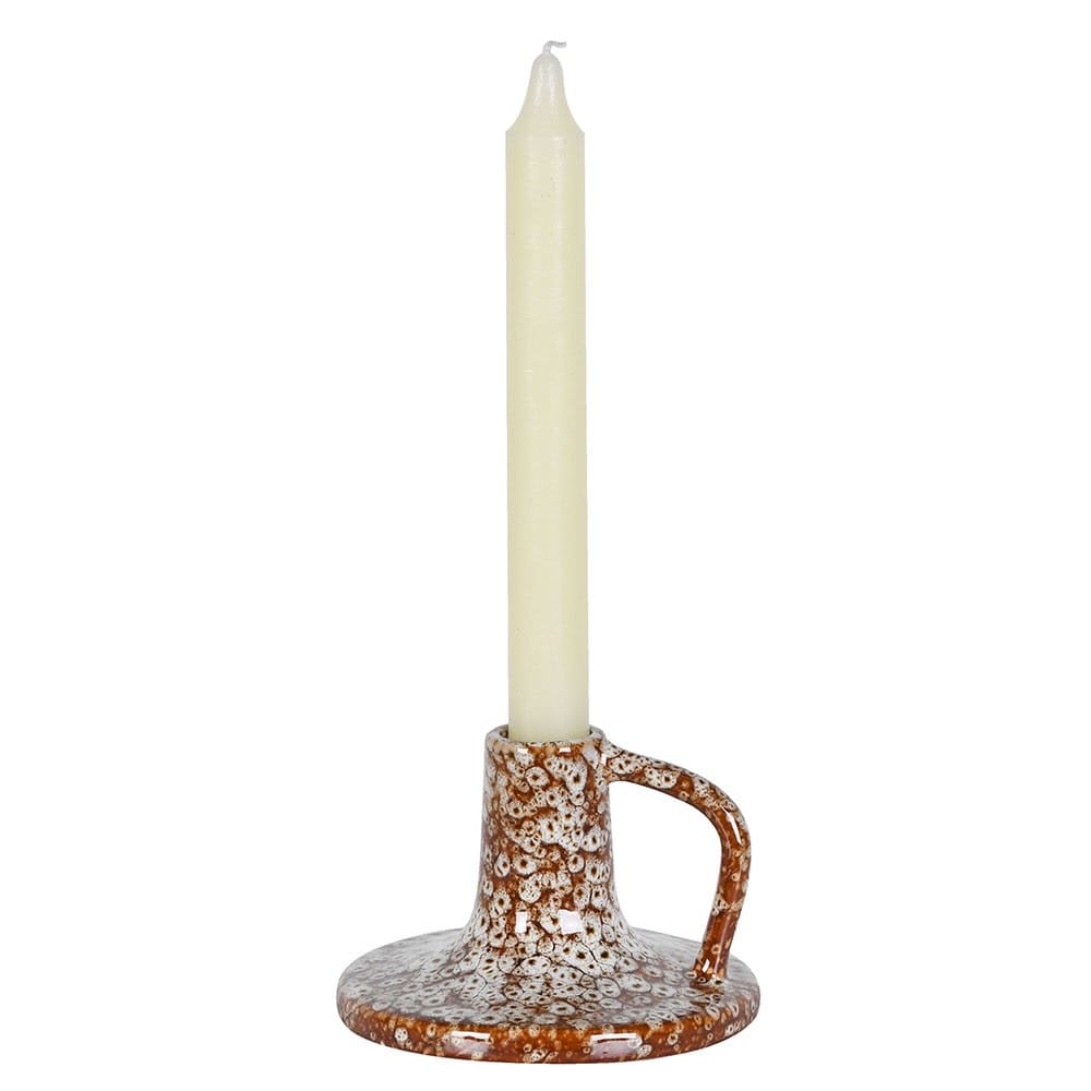 T-lights Slip Glaze Candleholder - Brown 28699