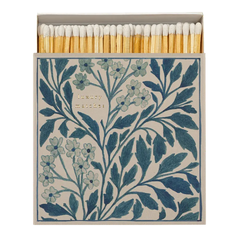 Misc Square Matchbox Blue Floral 27906