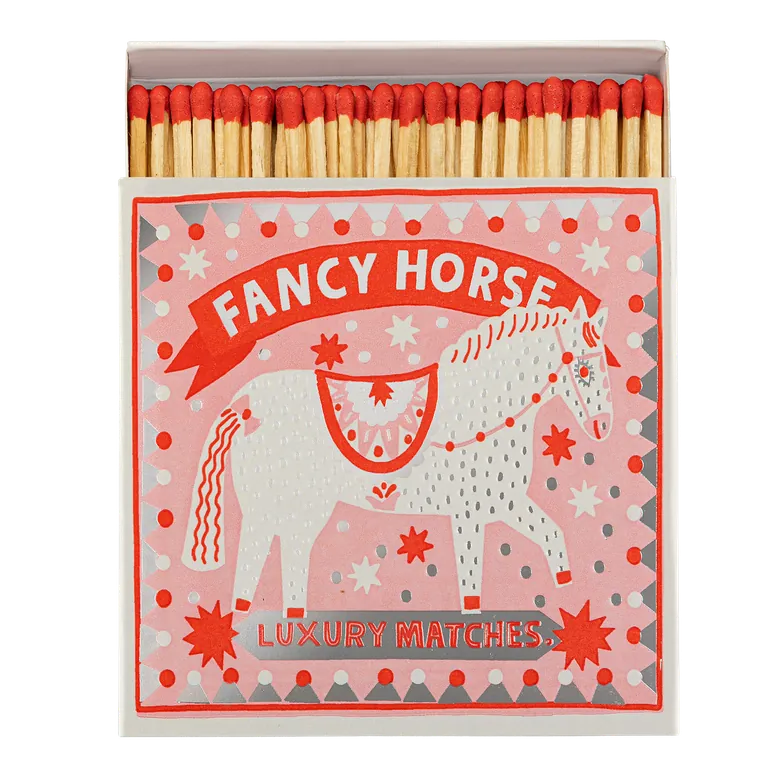 Misc Square Matchbox Fancy Horse 27905