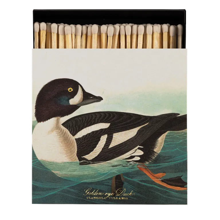 Misc Square Matchbox Golden-Eye Duck 27139