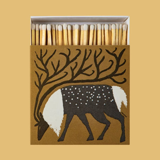 Matches in Pots Square Matchbox - Reindeer 29022