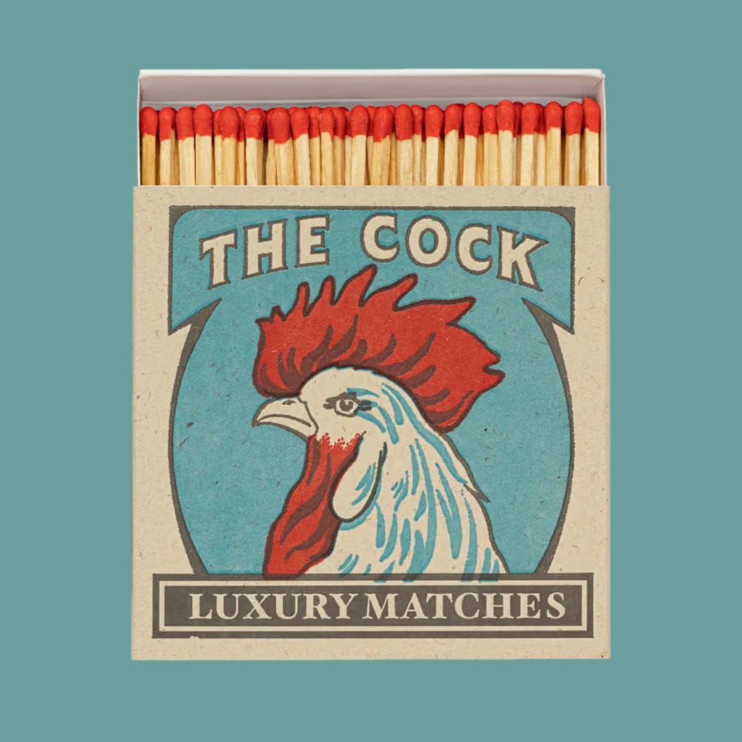 Matches in Pots Square Matchbox - The Cock 29015