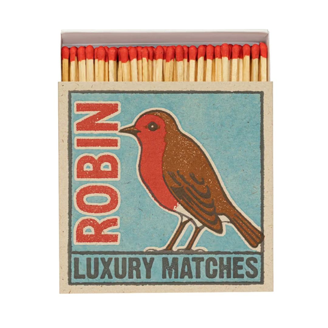Matches in Pots Square Matchbox - The Robin 29016