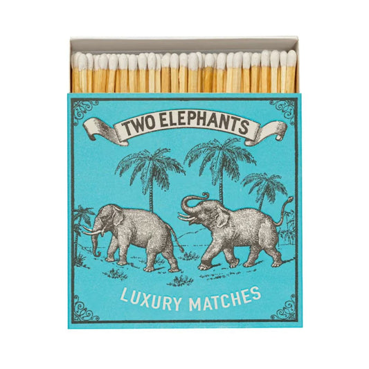 Matches in Pots Square Matchbox - Two Elephants 29012