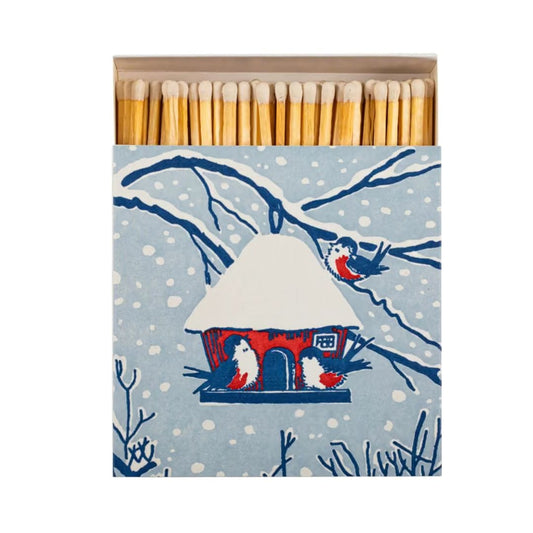 Matches in Pots Square Matchbox - Winter Bird 29026
