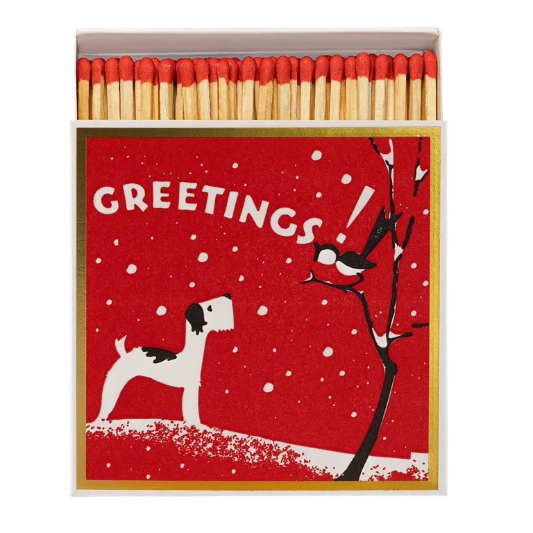 Misc Square Matchbox Winter Greetings 25875