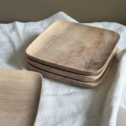 Kitchenalia Square Wooden Dish - Walnut 25239