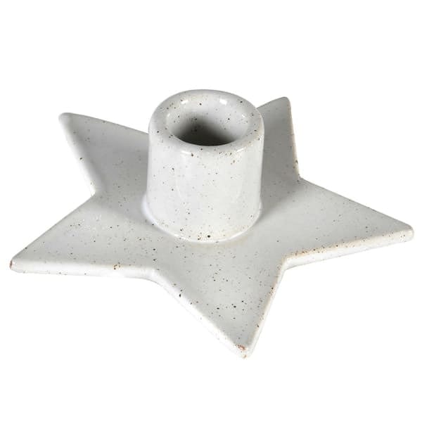 Glass Star Candleholder - porcelain 12197