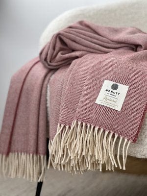 Woollen Throws Supersoft Spotted Terracotta Throw 23778
