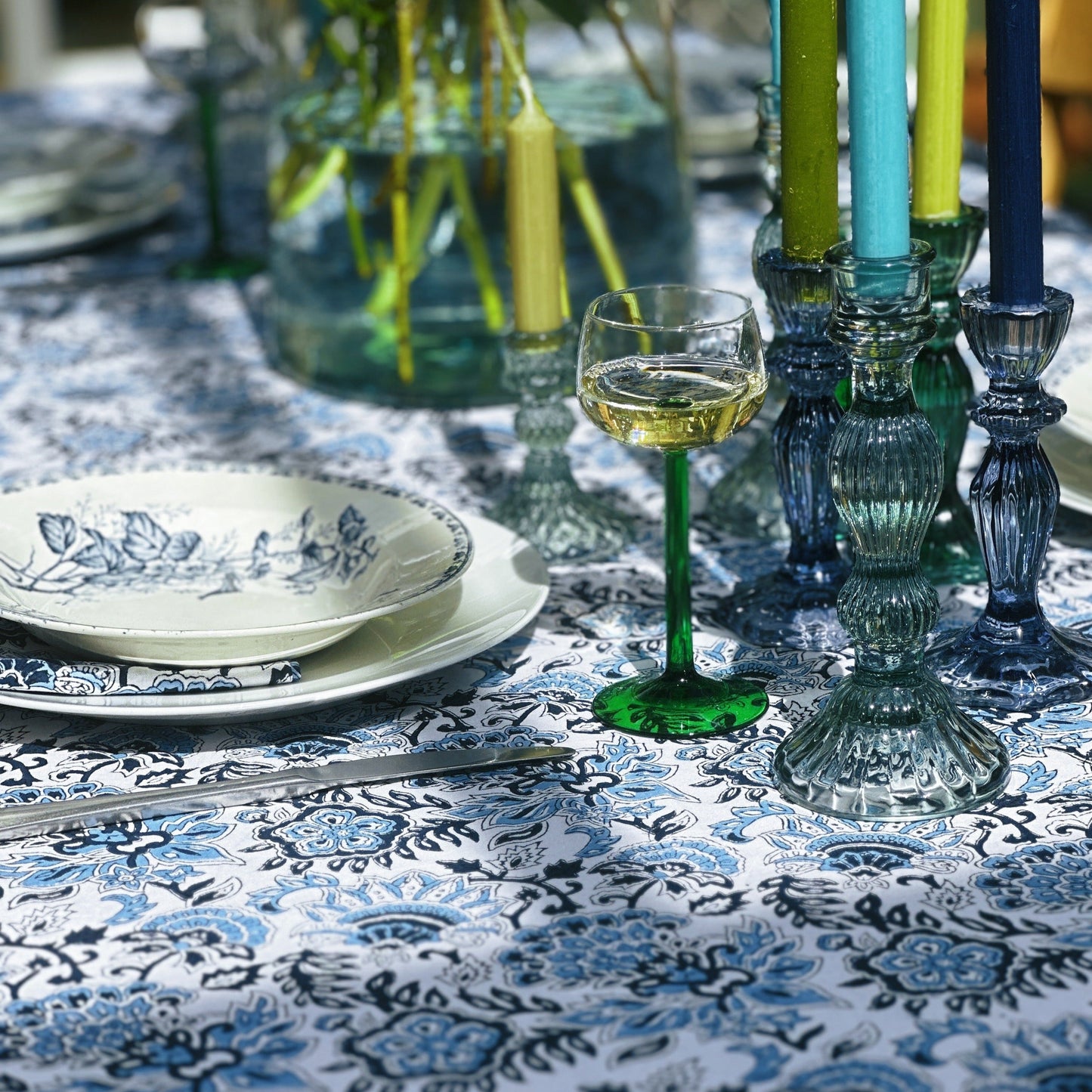 Tablecloths & Napkins Tablecloth - Blue Botanical