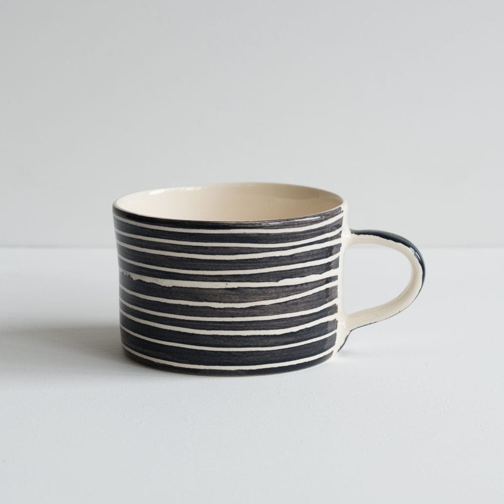 Chinaware TEST Musango Mugs - Colour with White Stripe Graphite 20938