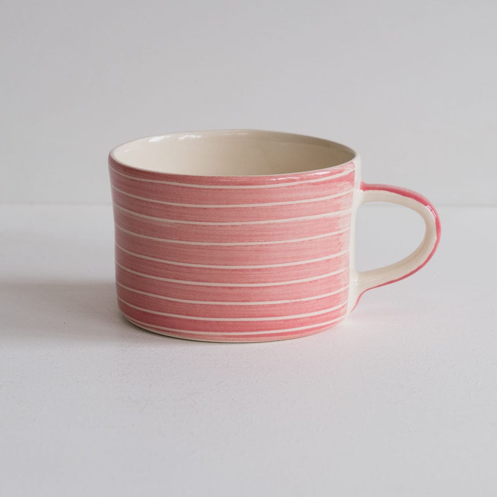 Chinaware TEST Musango Mugs - Colour with White Stripe Rose 20941