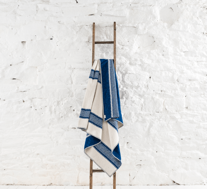 Misc Throw - Recycled Cotton Large Seastripe Cobalt 24542