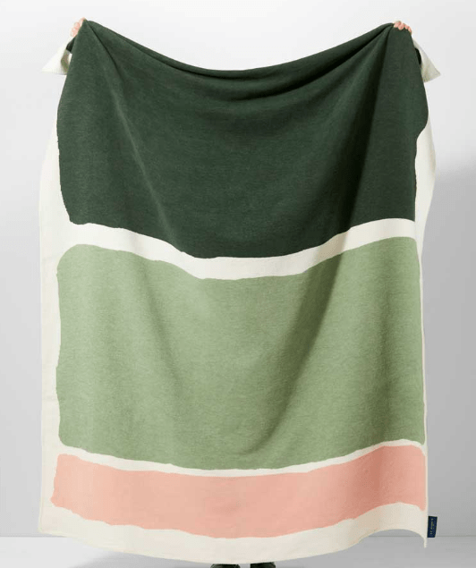 Misc Throw - Recycled Cotton Milton Large Sage/Pink 24543