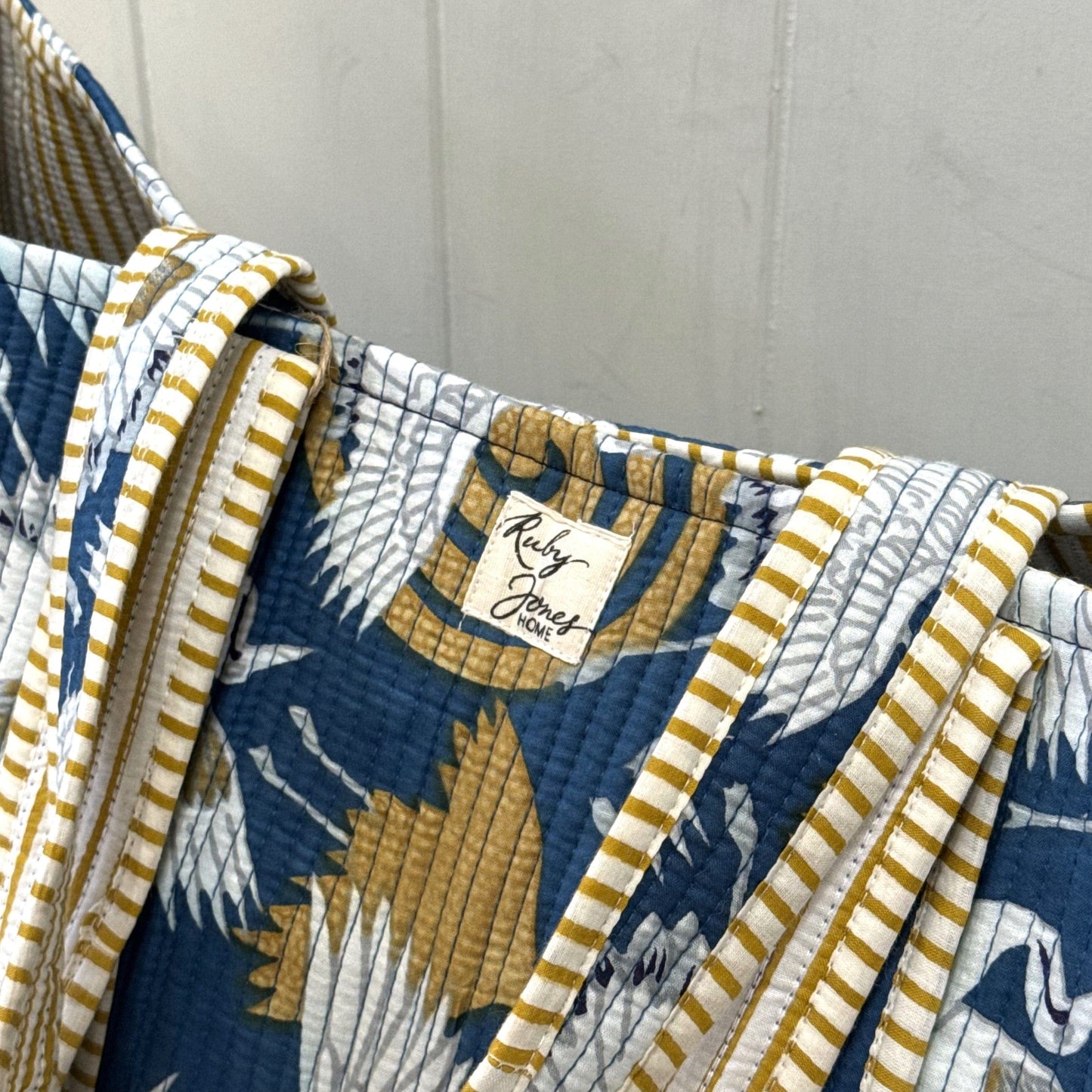 Tote Bags Tote - Golden Cranes on Sapphire Blue 25436