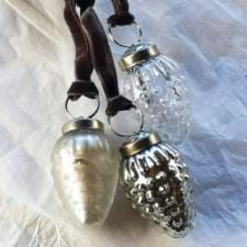 Xmas Tree Decorations, various Silver Grapes 23582