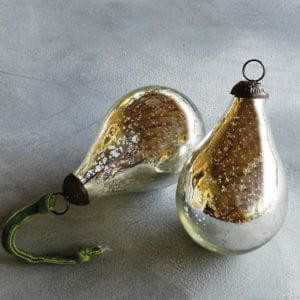 Xmas Tree Decorations, various Silver Pear 23579