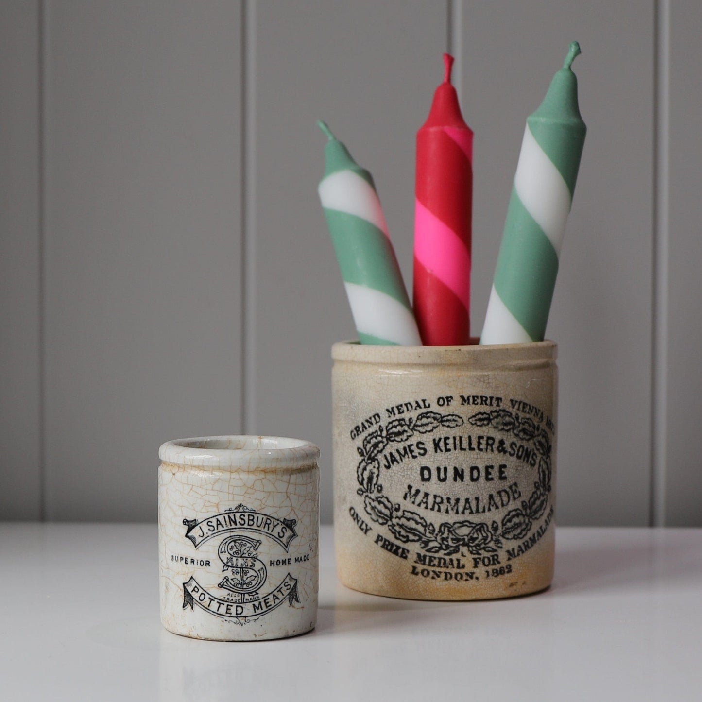 Twirly Twirly & Marble Design Dinner Candles