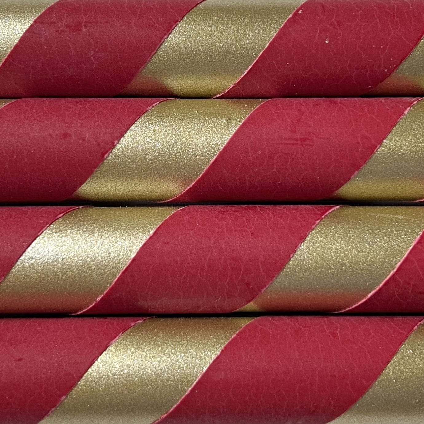 Twirly Twirly & Marble Dinner Candles Festive Red & Gold Twirl 26728