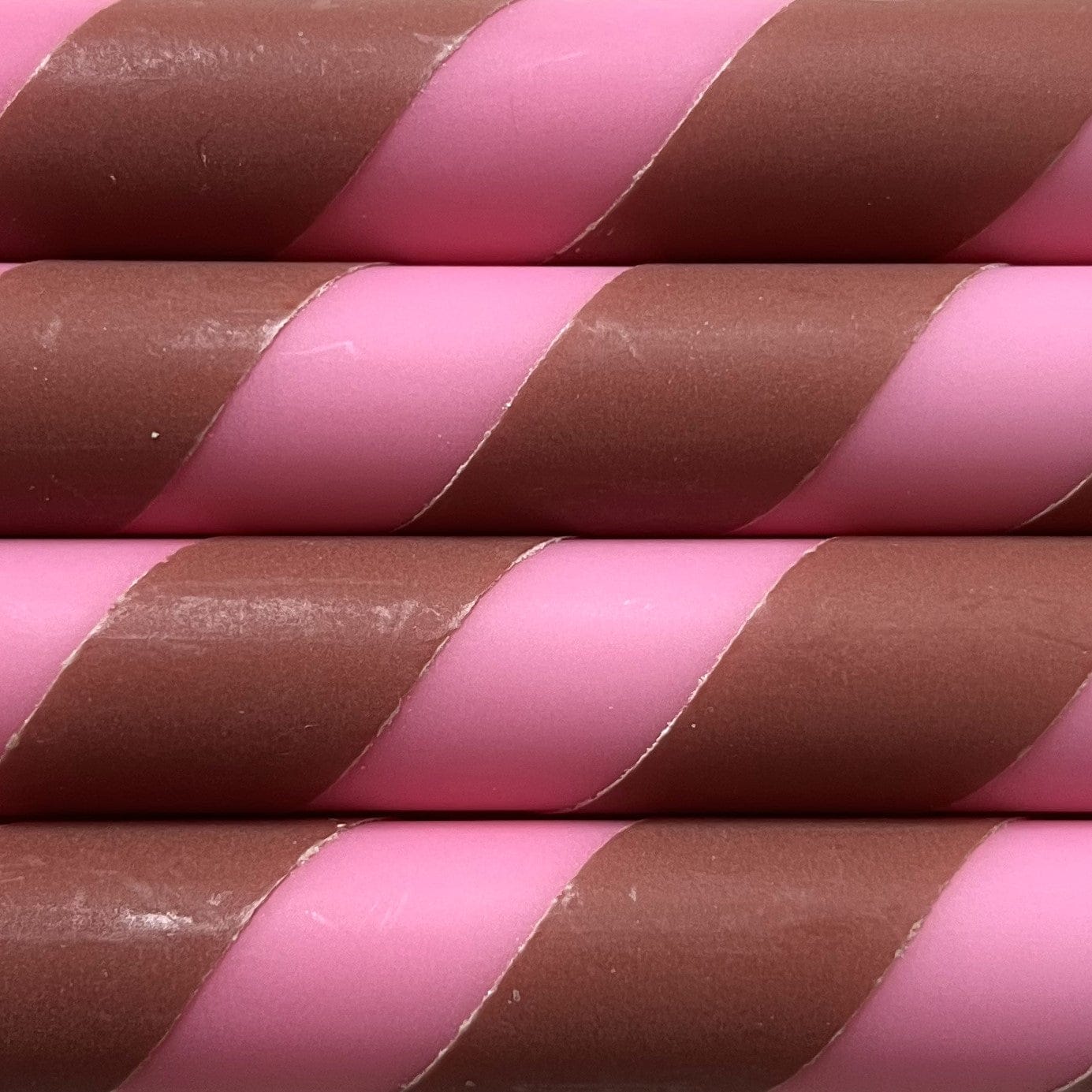 Twirly Twirly & Marble Dinner Candles Pink & Mocha Twirl 26727