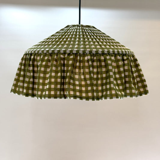 Umbrella Umbrella Lampshade - Pea Green Gingham 25631