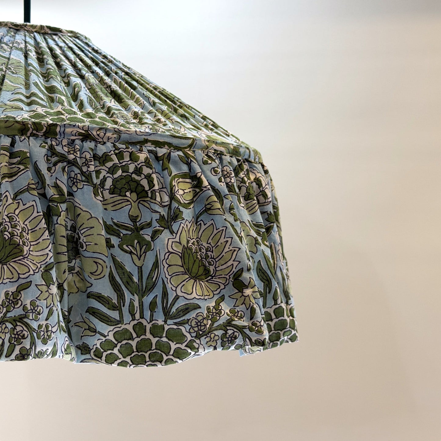 Umbrella Umbrella Lampshade - Pesto Flowers on Sky 27737