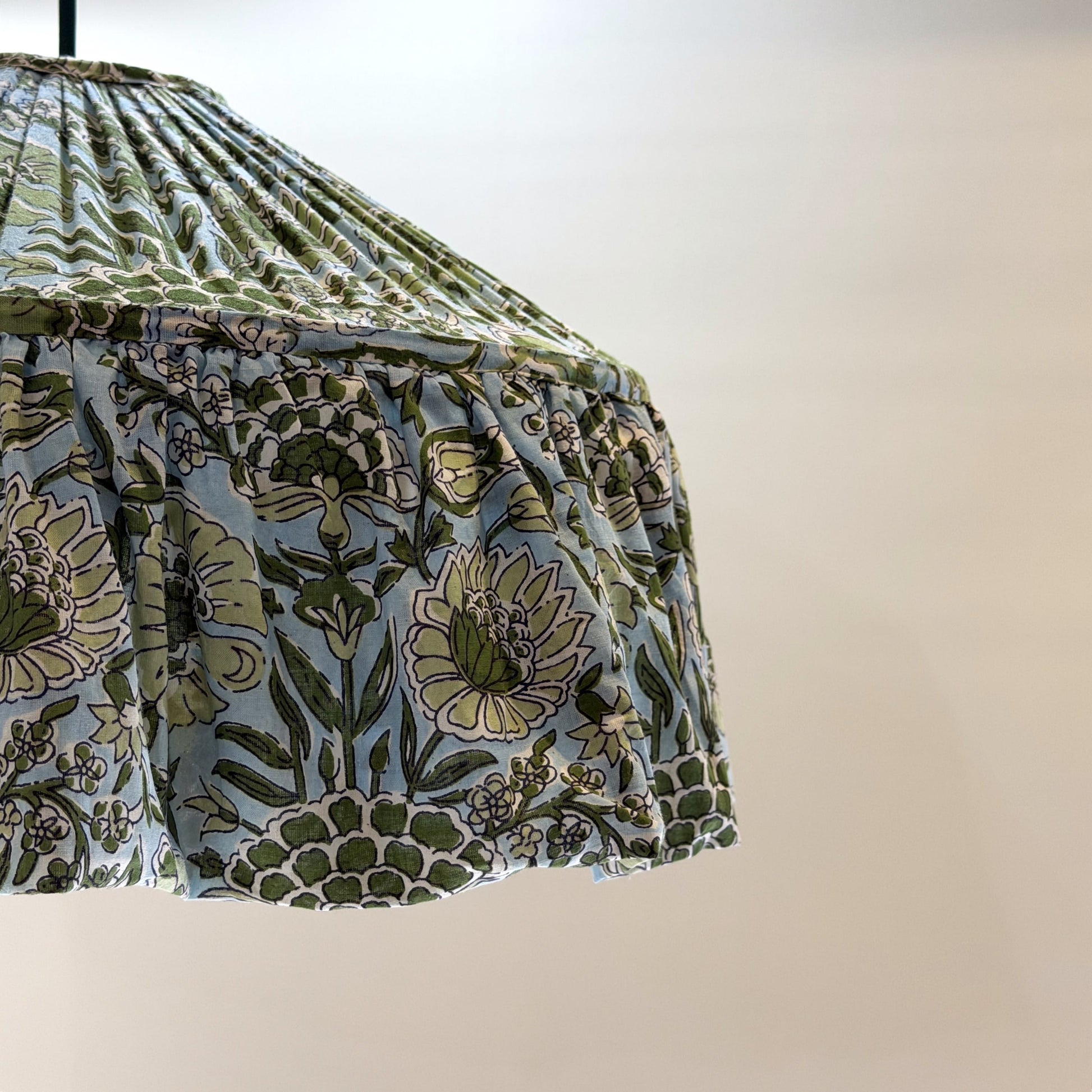 Umbrella Umbrella Lampshade - Pesto Flowers on Sky 27737
