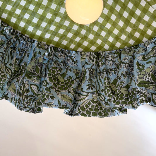 Umbrella Umbrella Lampshade - Pesto Flowers on Sky 27737