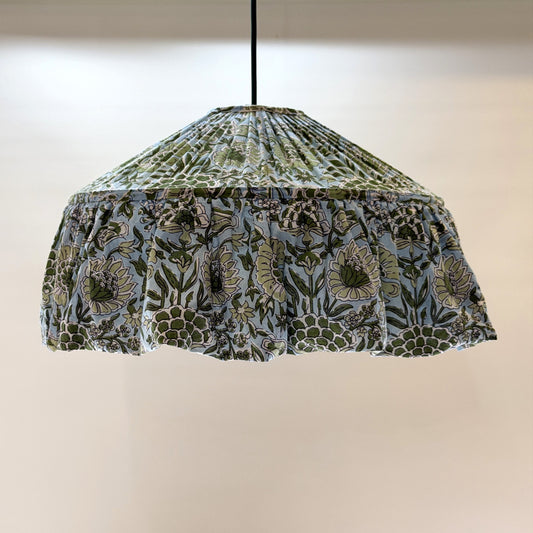 Umbrella Umbrella Lampshade - Pesto Flowers on Sky 27737