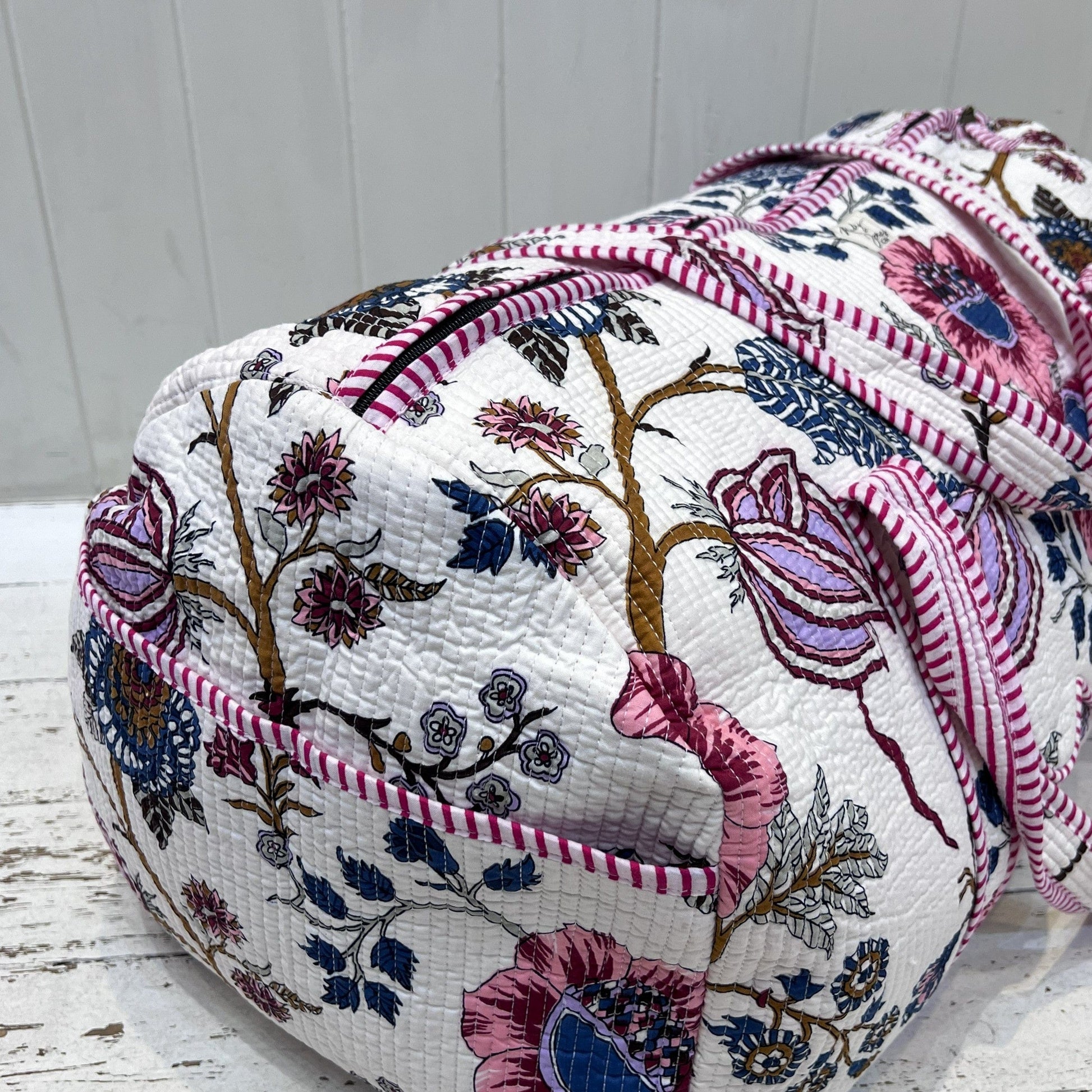 Weekender Bags Weekender - Blue & Rose Botanicals on White 26805