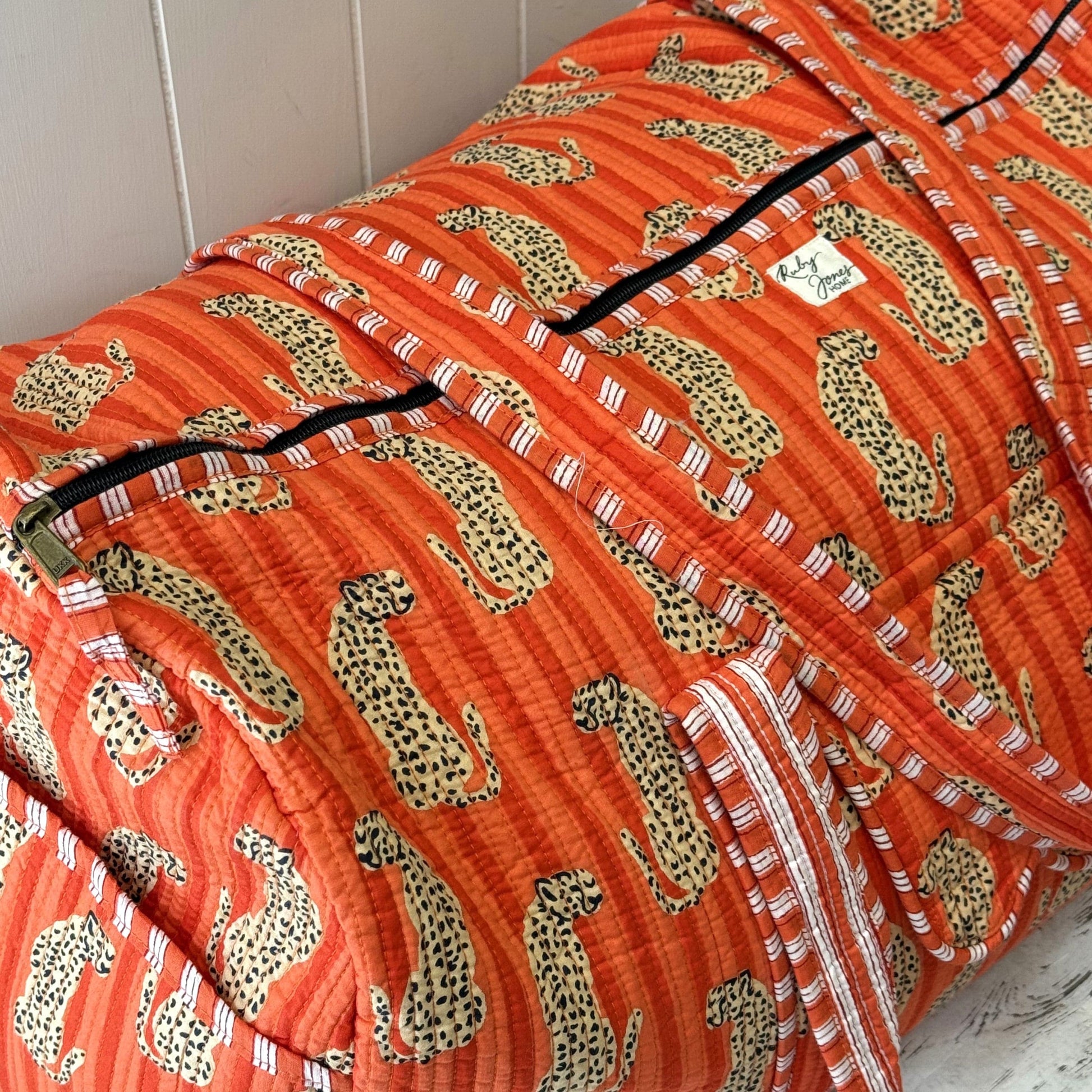 Weekender Bags Weekender - Cheetahs on Orange & Apricot Stripe 25504