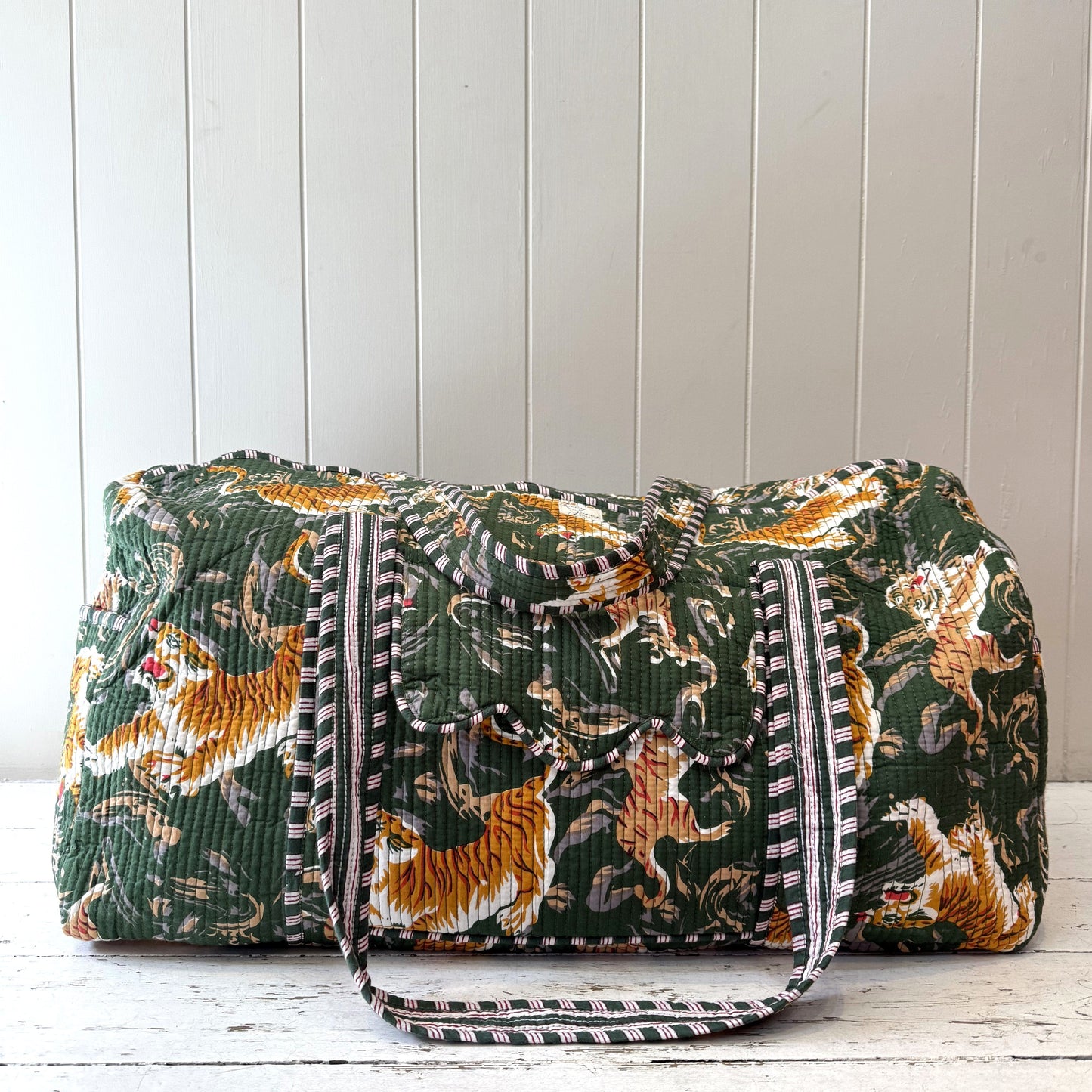 Weekender Bags Weekender - Gold Tigers on  Forest Green 25421