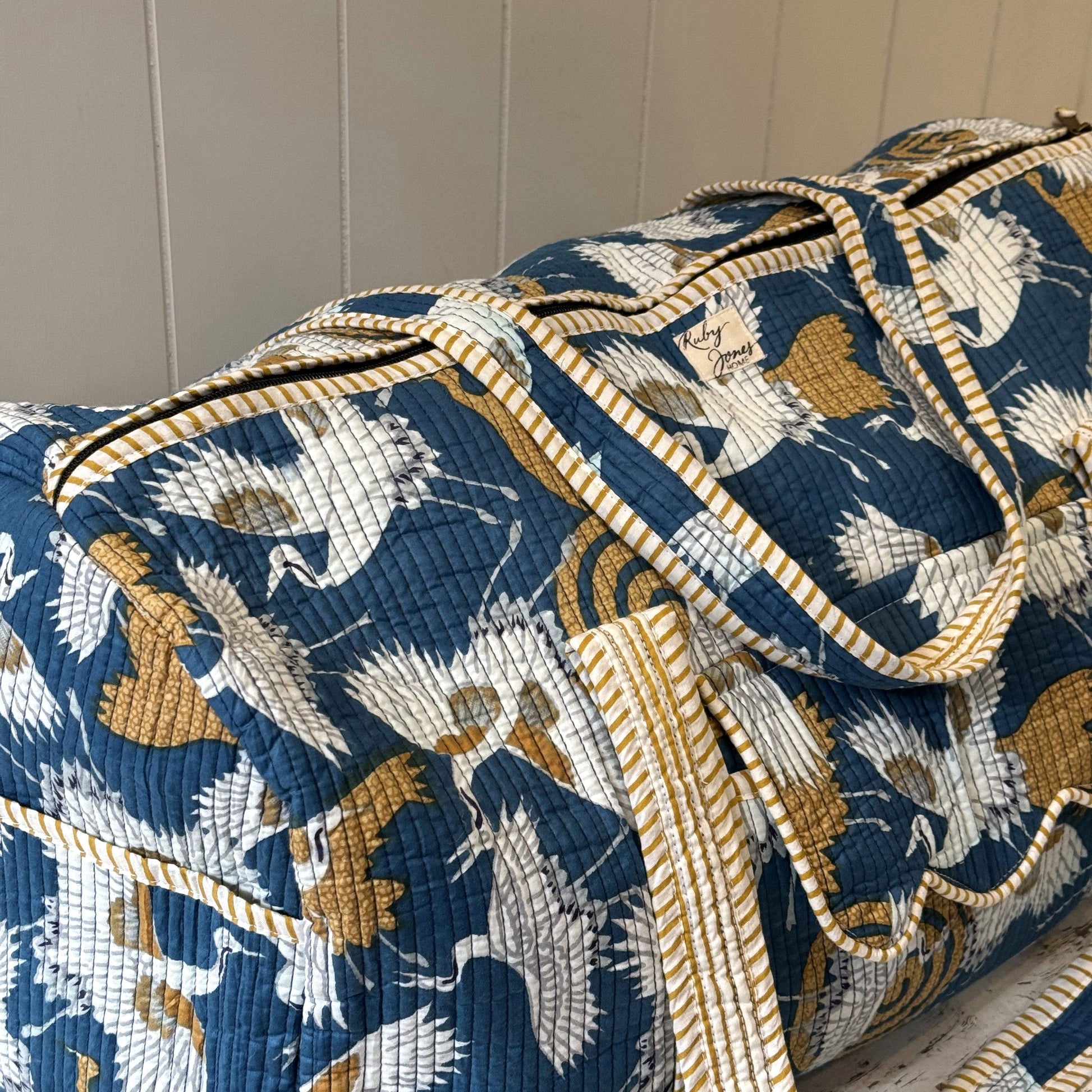 Weekender Bags Weekender - Golden Cranes on Sapphire Blue 25438