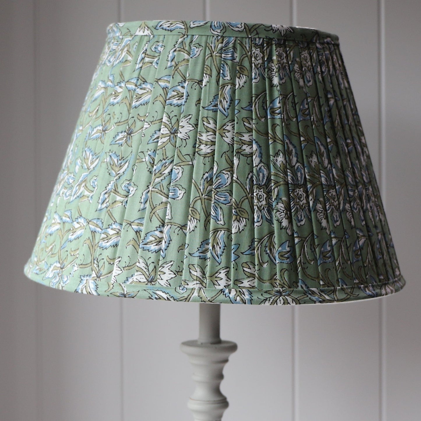 Outside Suppliers Empire Lampshade - Blue/Green Botanical 19504