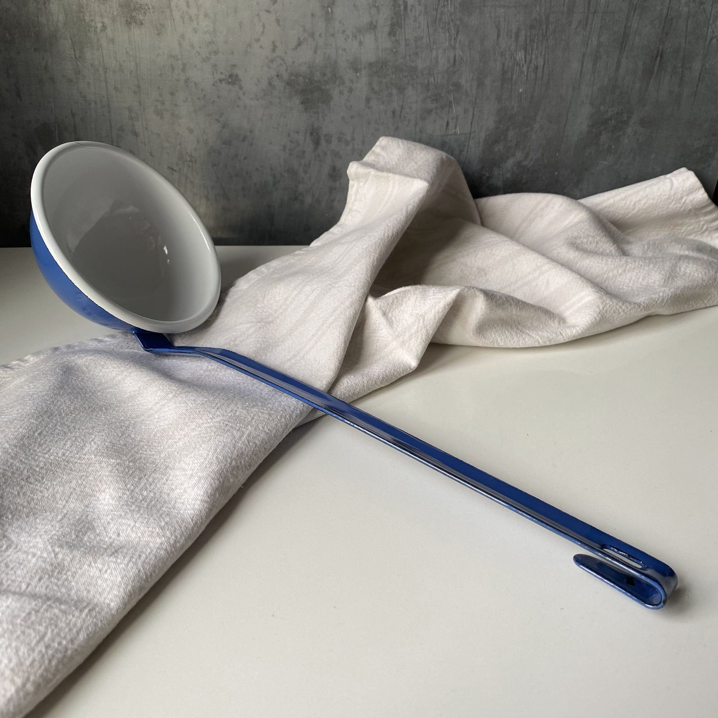 Kitchenalia Enamel Ladle - Blue/White