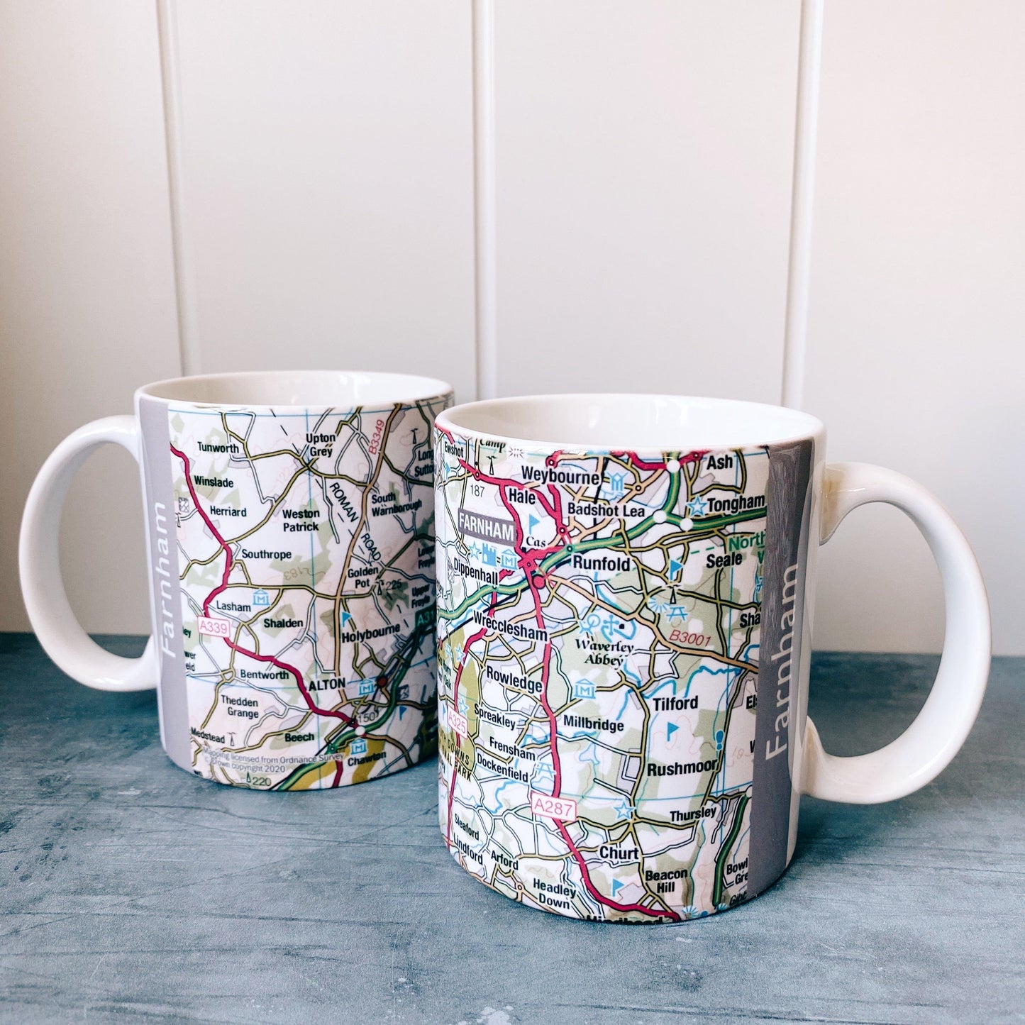 Weekend365 Ltd Chinaware Farnham Map Coffee Mugs Regional 11489