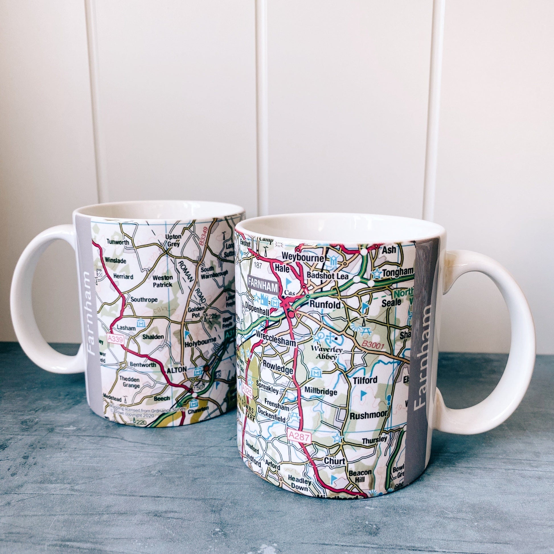 Chinaware Farnham Map Coffee Mugs Regional 11489