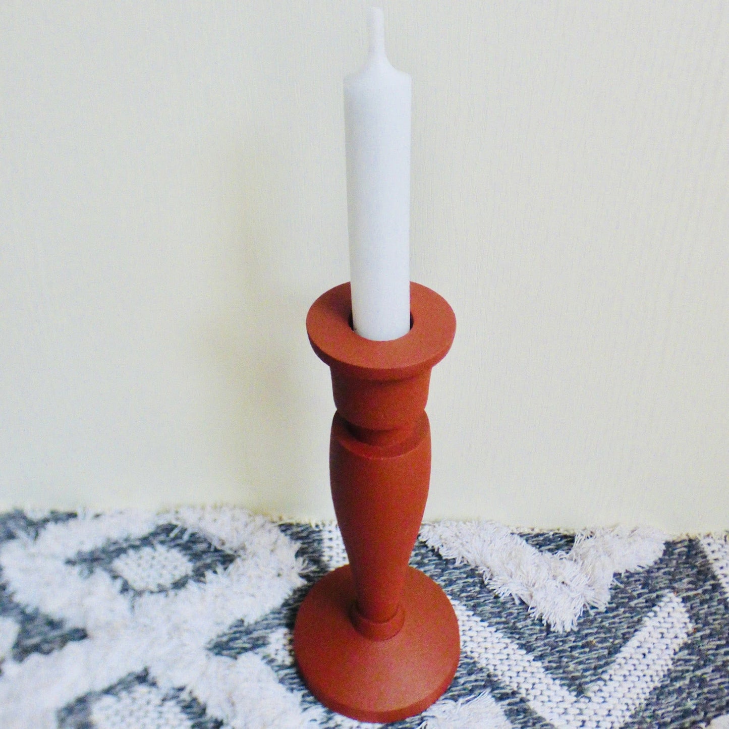 Candlesticks & Candleholders Metal Candlestick - Orange H21cm 17790