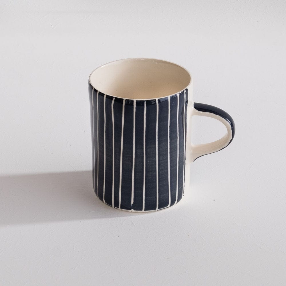 Musango Chinaware Musango Demi Mugs Colour w White Stripe / Graphite 12070