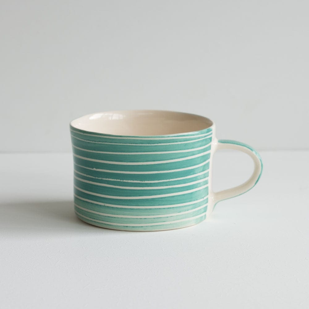 Chinaware Musango Mugs Colour w White Stripe / Mint 16389