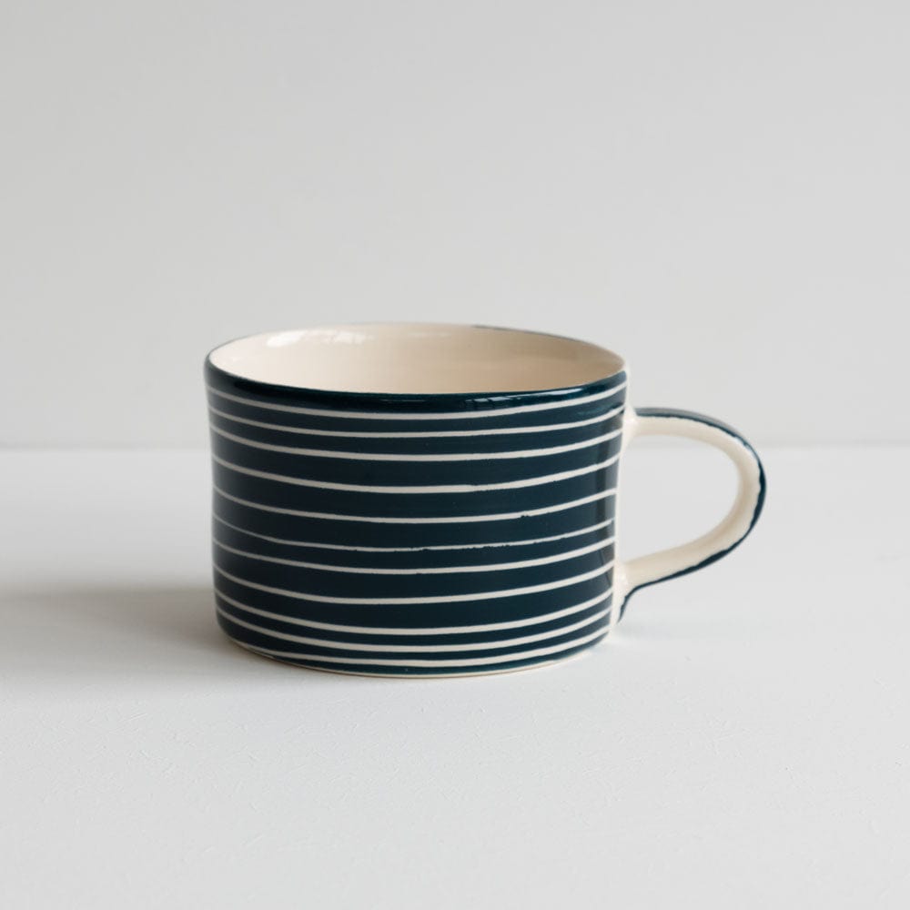 Chinaware Musango Mugs Colour w White Stripe / Teal 18704