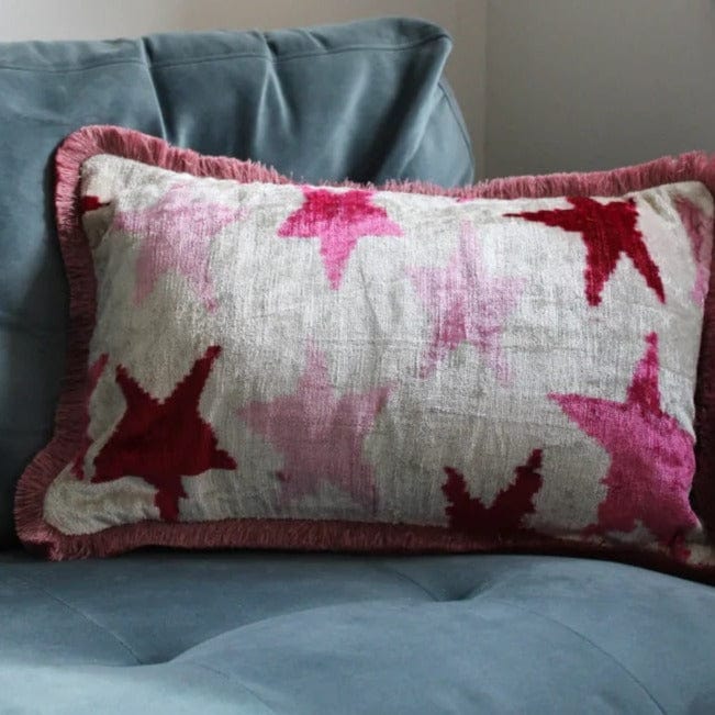Cushions Pink Starry Silk Cushion 18692
