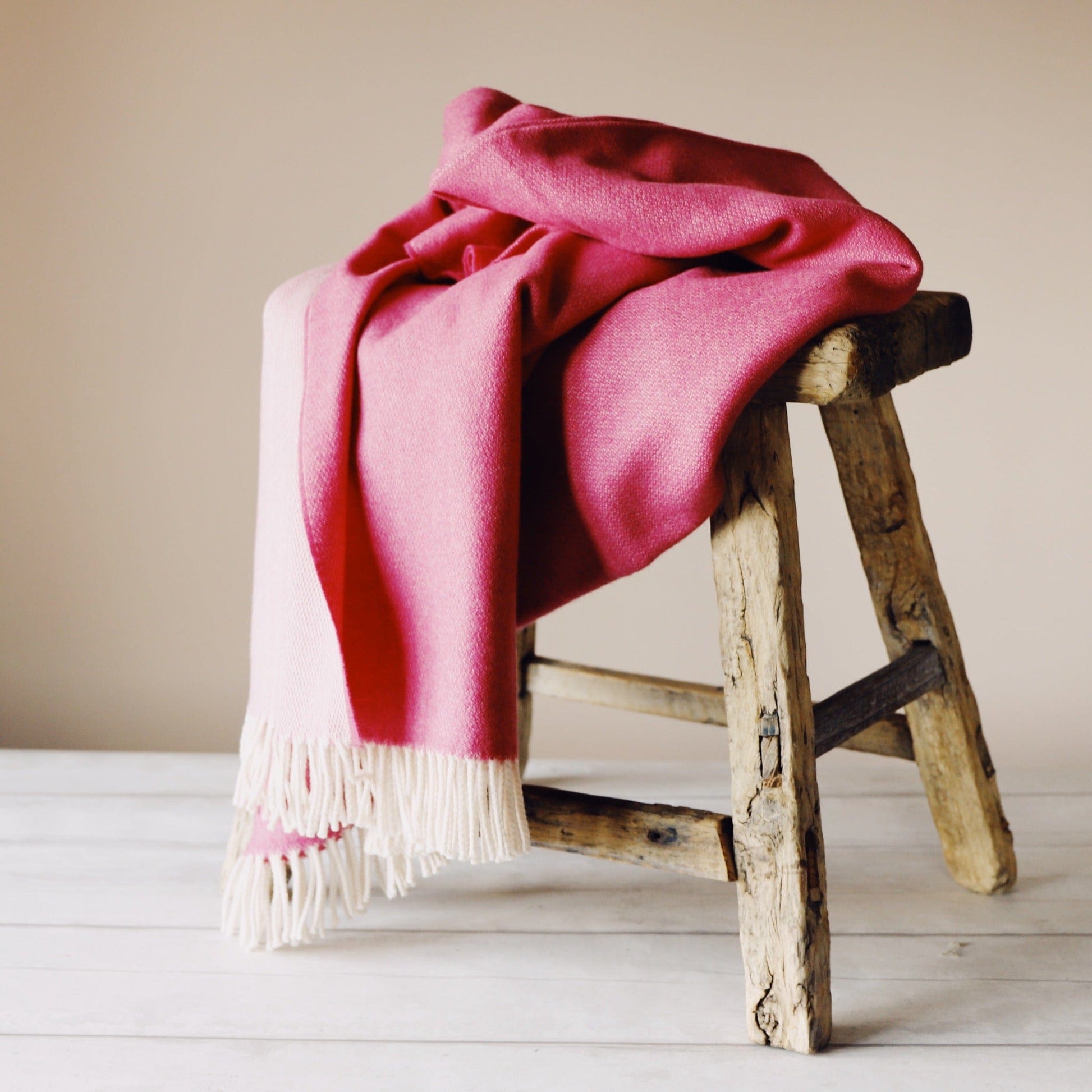 McNutt of Donegal Throws Supersoft Raspberry Rose Throw 18504